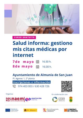 Imagen CURSO GRATUITO SALUD INFORMA "GESTIONO DE MIS CITAS MÉDICAS POR...