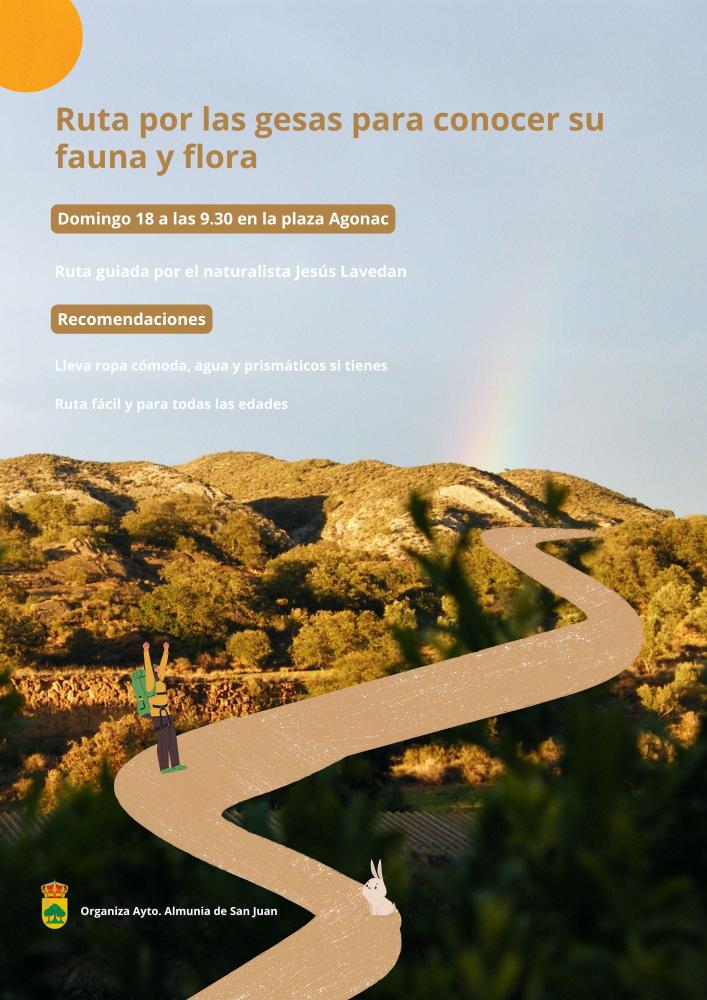 Imagen RUTA POR LAS GESAS PARA CONOCER SU FAUNA Y FLORA