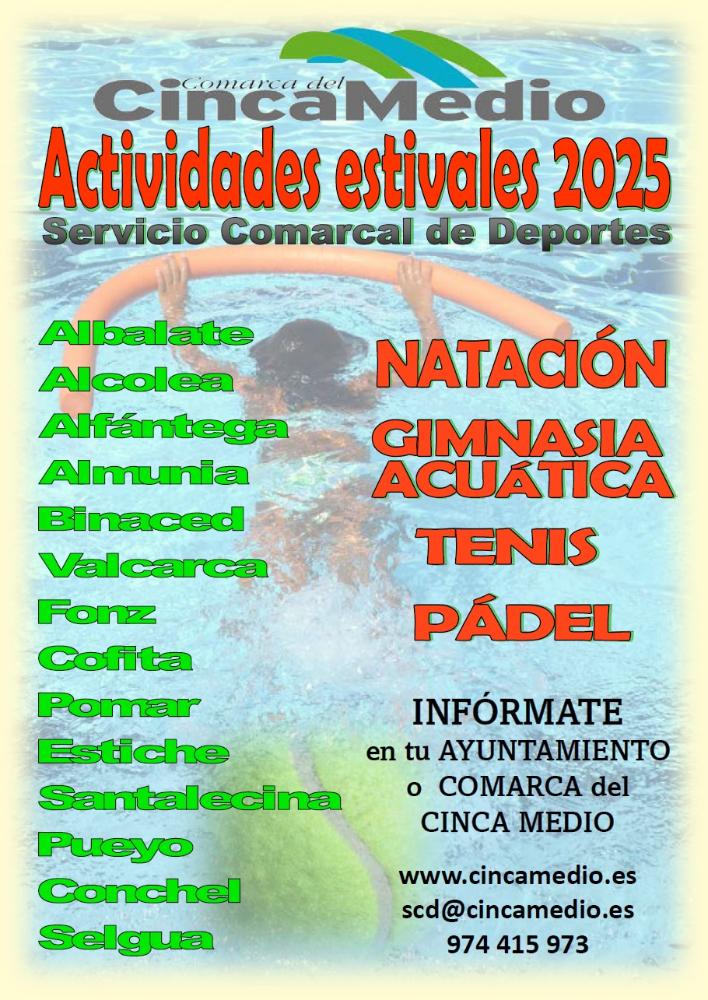 Imagen ACTIVIDADES ESTIVALES COMARCA 2025
