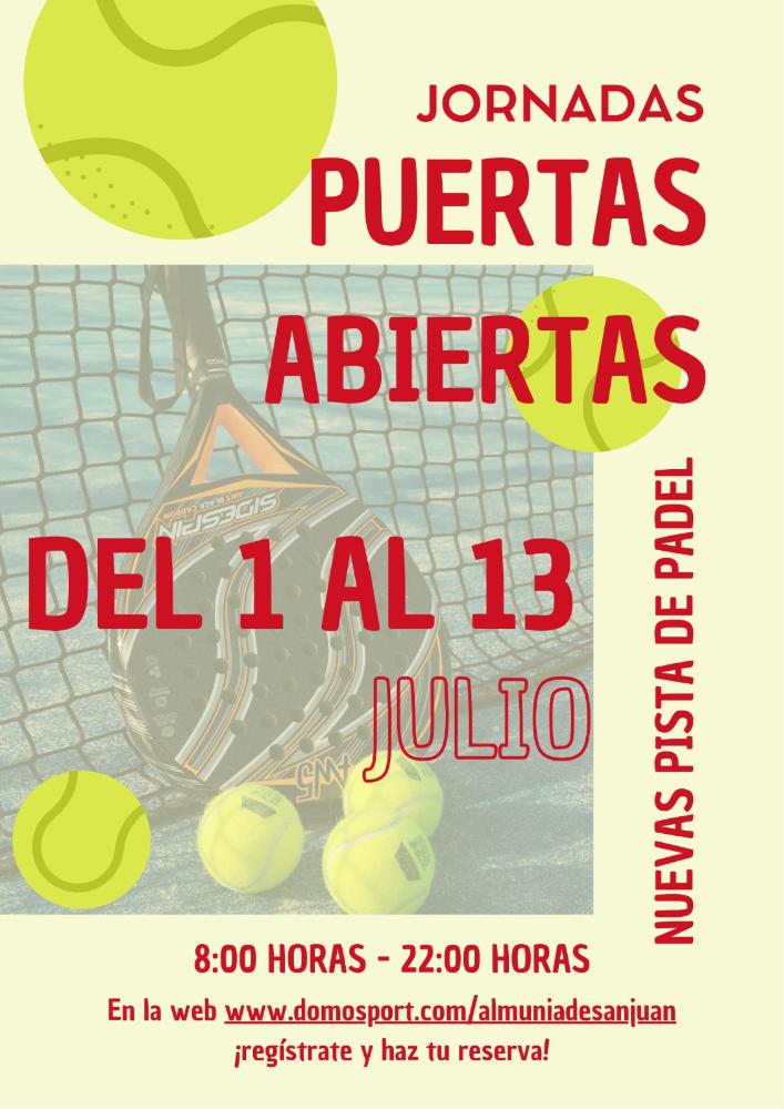Imagen JORNADAS DE PUERTAS ABIERTAS NUEVA PISTA DE PÁDEL