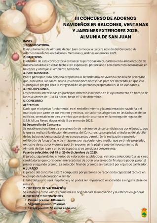 Imagen III CONCURSO DE ADORNOS NAVIDEÑOS EN BALCONES, VENTANAS Y JARDINES...