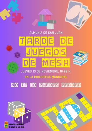Imagen TARDE DE JUEGOS DE MESA